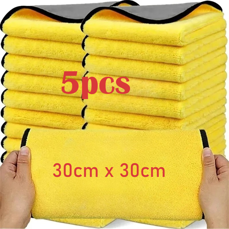 Microfiber Towel Detailing - 両面マイクロファイバークロス 超吸収性 洗車・乾燥・清掃タオル 自動車ディテーリングタオル クリーニングツール