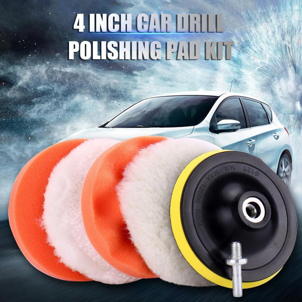 Polish Pad Set Buffer - 6個/セット 車磨きスポンジパッドキット フォームパッド バッファーキット 研磨機 ワックスパッド