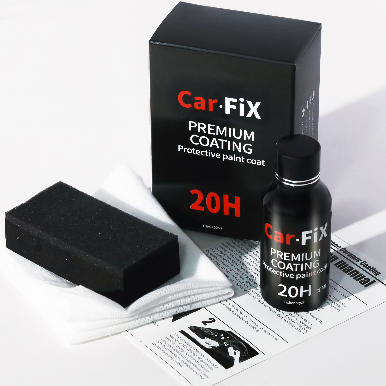 Car Wax Ceramic Coating - 20Hカーコーティング研磨ワックス、傷防止塗装保護、5年保証、光沢延長、塗装仕上げ用セラミック液体ガラス