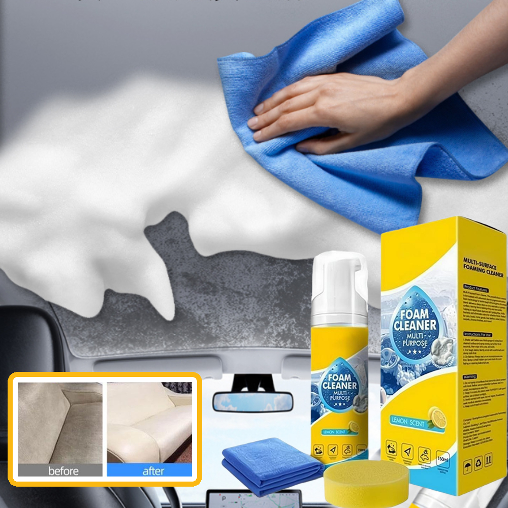 Leather Cleaner Interior - 150ML マルチ酵素車内フォームクリーナースプレー革生地ダッシュボードステアリングホイールシート用除染剤