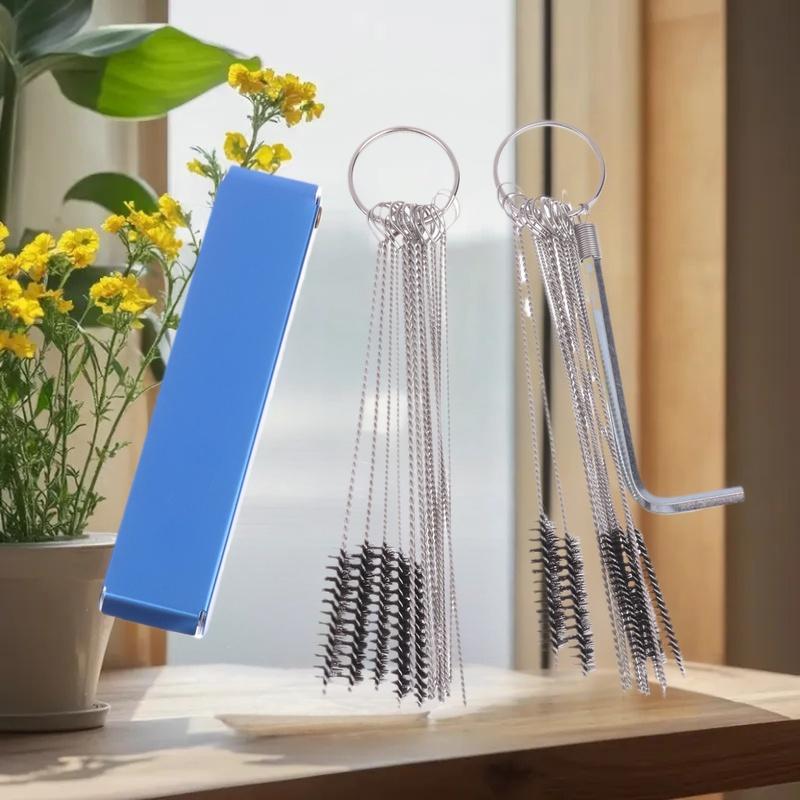 Car Cleaning Brush - 1セットのクリーニングニードル、ブラシ、クリーニングツール、キャブレター、カーボンデポジット、インジェクター、車、バイク用
