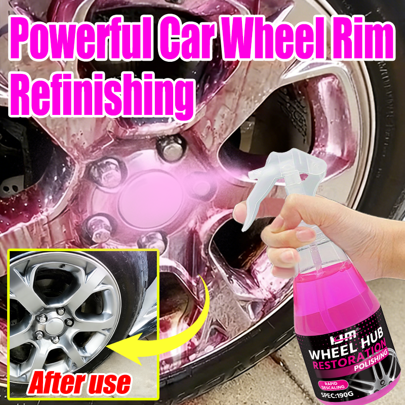 Wheel Cleaner Alloy - KJM 190ML カーホイールリムクリーナースプレー 強力な鉄粉除去剤 合金ホイール ブレーキダスト洗浄