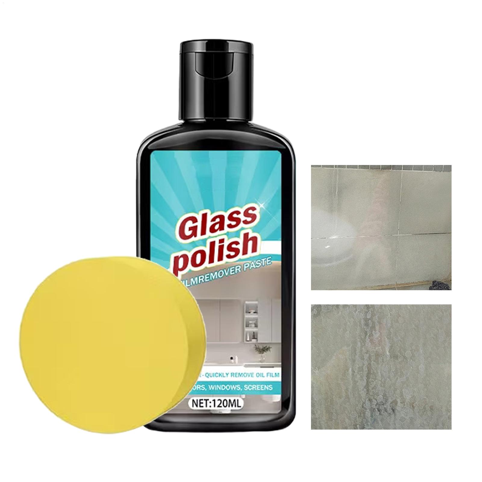 Glass Cleaner Streak - シャワーのドア用ガラスクリーナー 120ml 深層洗浄 汚れ除去剤 縞模様のない浴室ガラス研磨剤 窓や鏡用