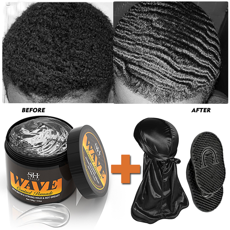 Clay Bar Lubricant - 男性用の波状のタイトなジェル,栄養補給,自然なヘアケアクリーム,光沢のある粘土,縮れた,アフリカの男性用,360