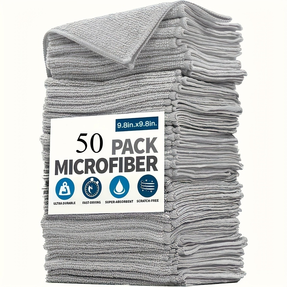 Microfiber Towel Detailing - 厚手のマイクロファイバークリーニングクロス、糸くずの出ないマイクロファイバークリーニングタオル、再利用可能な吸水性のある車の窓用クリーニングタオル