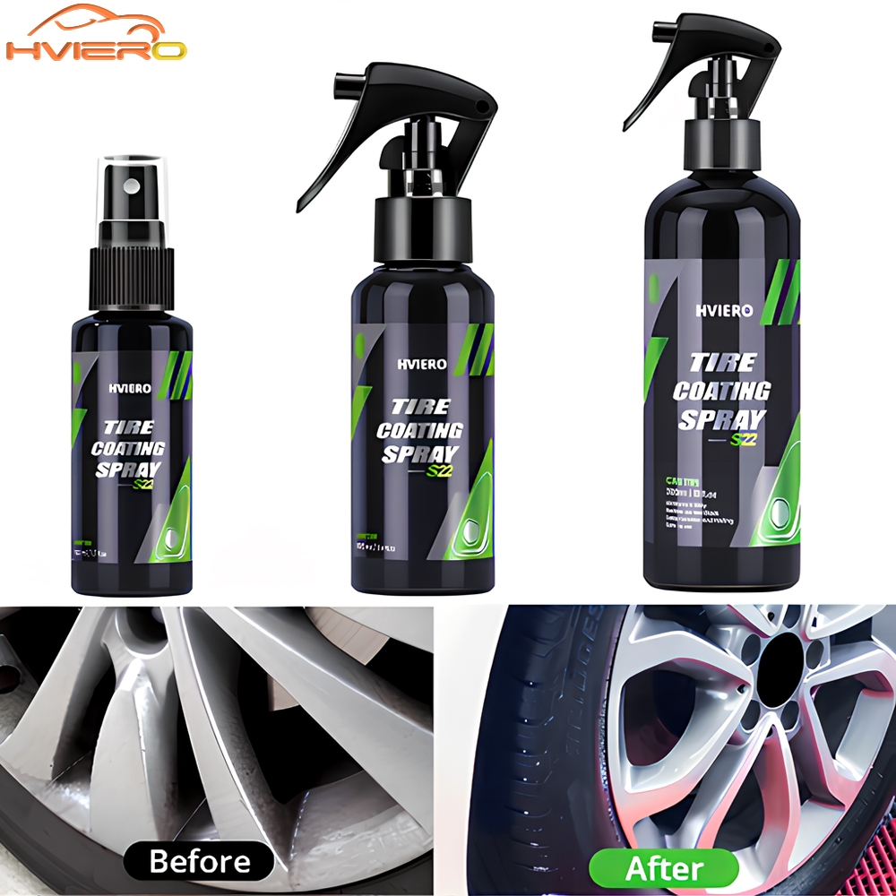 Tire Shine Spray Sealant - 車のタイヤ光沢剤タイヤコーティングスプレー疎水性シーラントワックス、車輪用オートリブラックシャインケミストリーフィラー錆除去