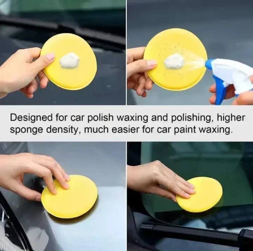 Wax Applicator Pad - 6個入り 車用フォームワックスアプリケーターパッド - 手塗りワックス、クリーニング、ディテーリング、ポリッシュスポンジ（自動車用）