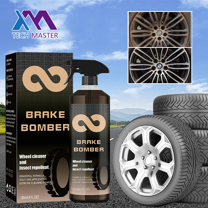 Wheel Cleaner Alloy - ブライトブレーキハブ,車のタイヤクリーナー,効率的なブレーキディスク,防錆スプレー,強力な無酸,120ml
