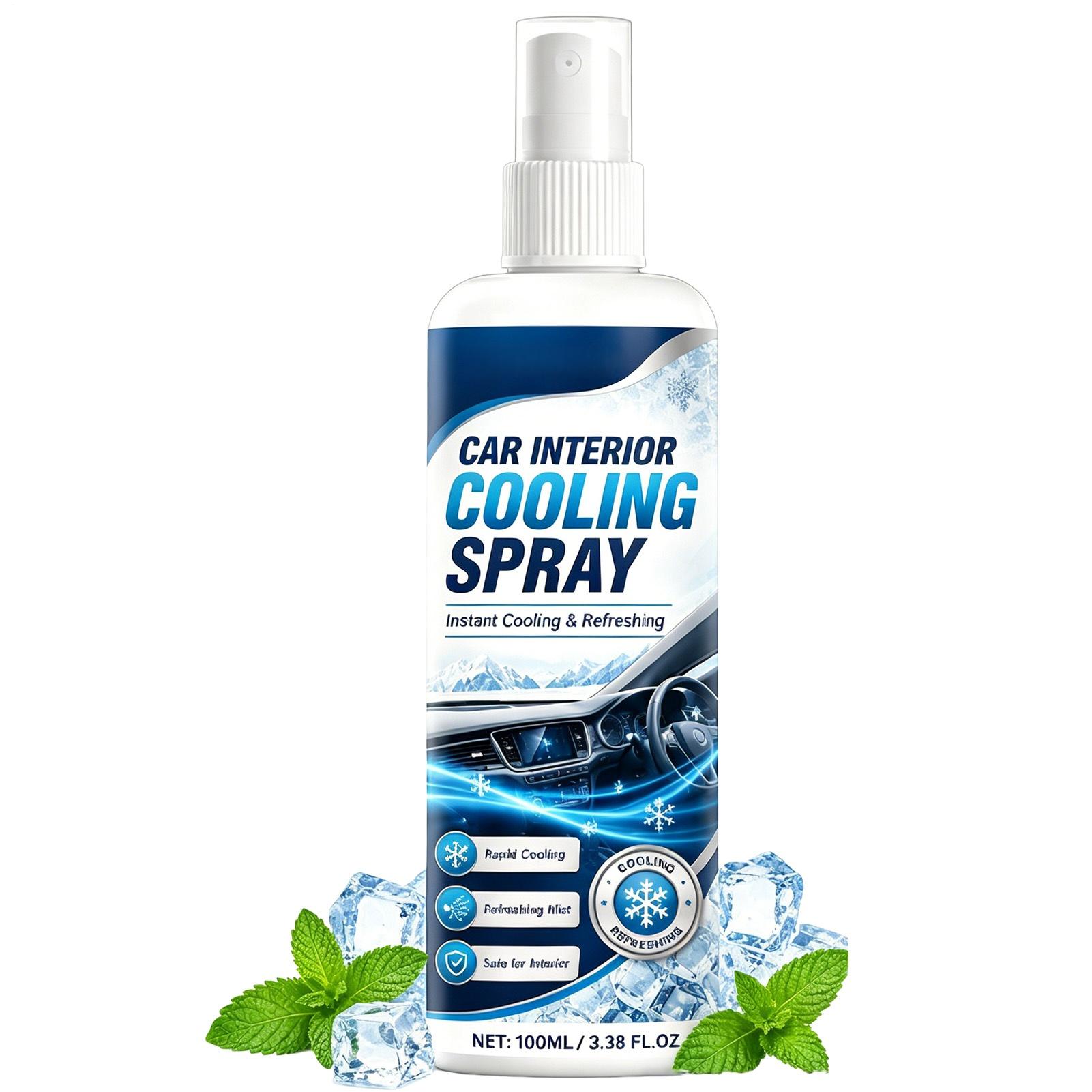 Odor Eliminator Car - 100ml 車内冷却スプレー 速効性フリーズスプレー レザーシート、ダッシュボード、ステアリングホイールを冷却、消臭剤