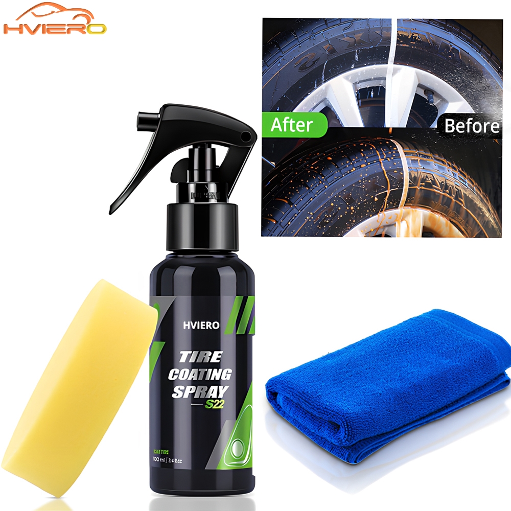 Tire Shine Spray Sealant - 車の改修タイヤグロスタイヤコーティングスプレー疎水性シーラントワックスホイール自動再黒光沢フィラー錆除去ツール 50 〜 300 ミリリットル