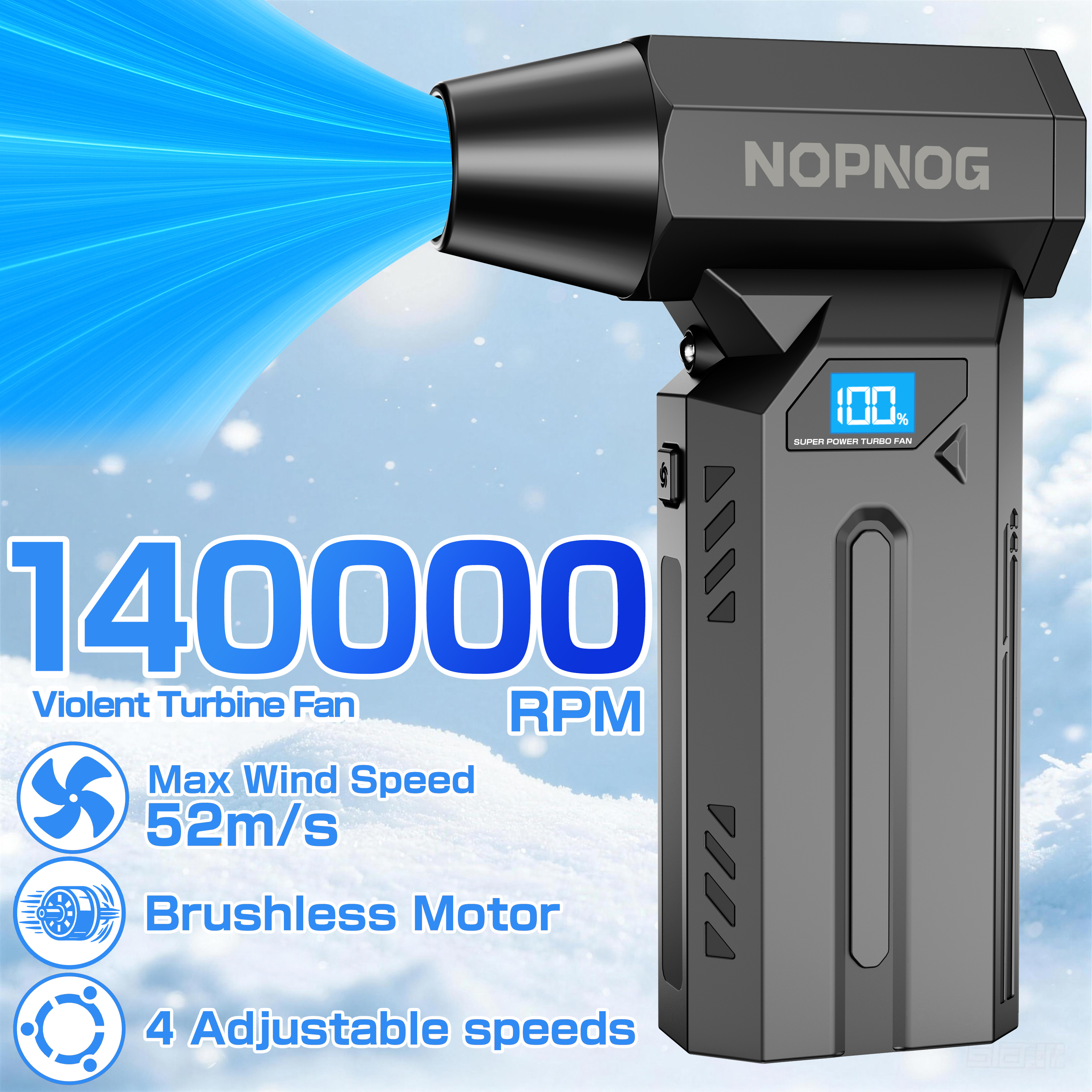 Dryer Car Blower - 強力エアブロワーターボファンクリーニングツールヘアドライヤー電動エアダスター車用ダストコレクターコンピューターキーボードカメラ家庭用屋外キャンプ用ユニバーサル