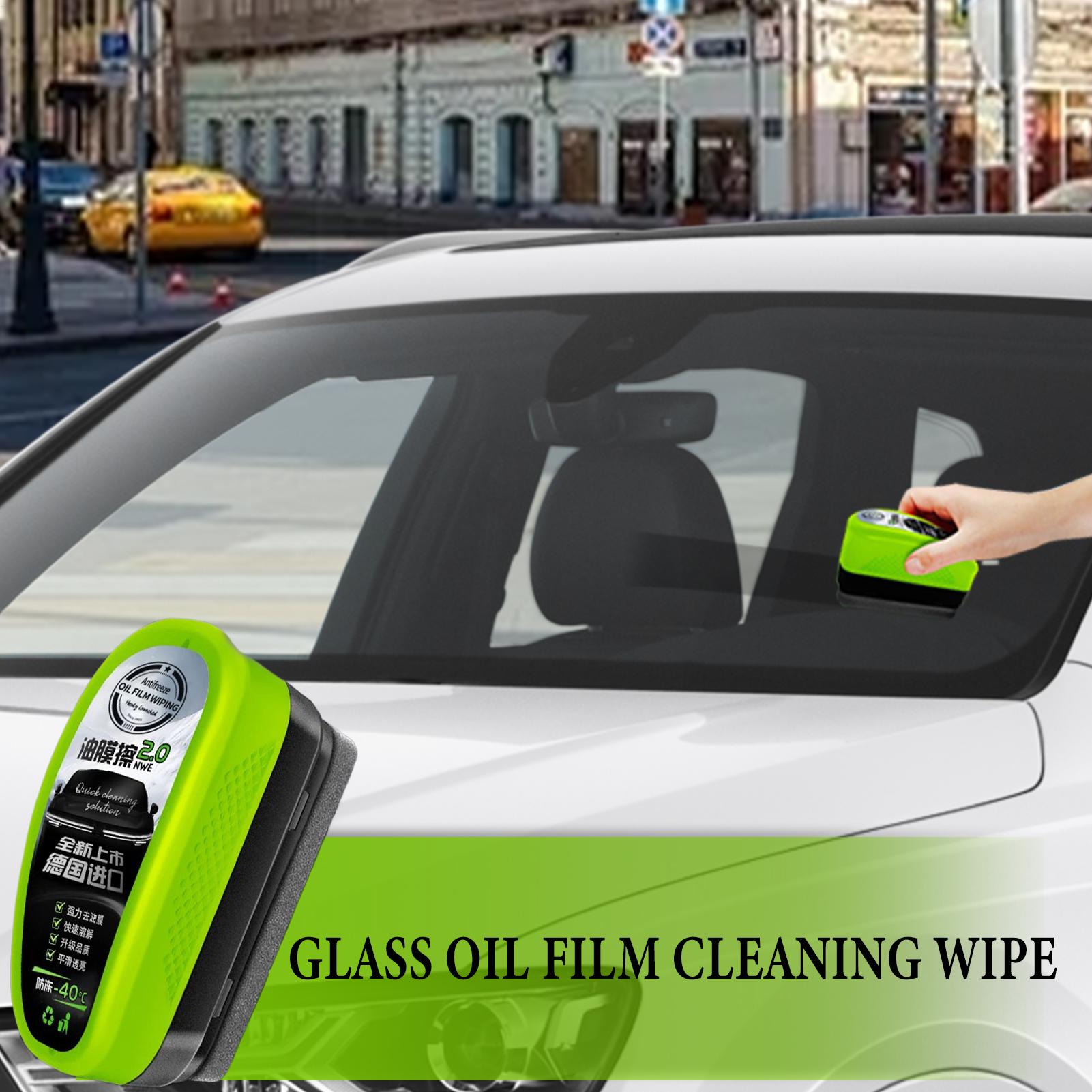 Car Cleaning Brush - 車のガラス油膜除去剤 自動車ガラススポンジクリーニングブラシ フロントインナーフロントガラス油膜クリーナー 車のクリーニング用
