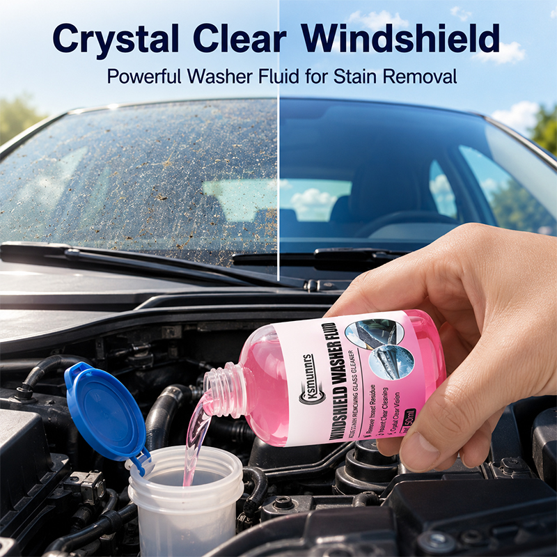Glass Cleaner Streak - 車用ガラスコーティングウォッシャー液、濃縮タイプのフロントガラスクリーナー、雨よけ防水保護と筋残りのない透明感を実現