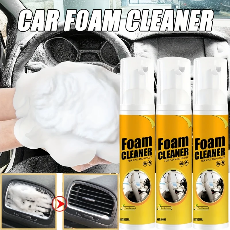 Leather Cleaner Interior - 多機能フォームクリーナーは、自動車内装の強力な除染、ルーフ、レザーシートクリーナー、アクセサリーを提供します。