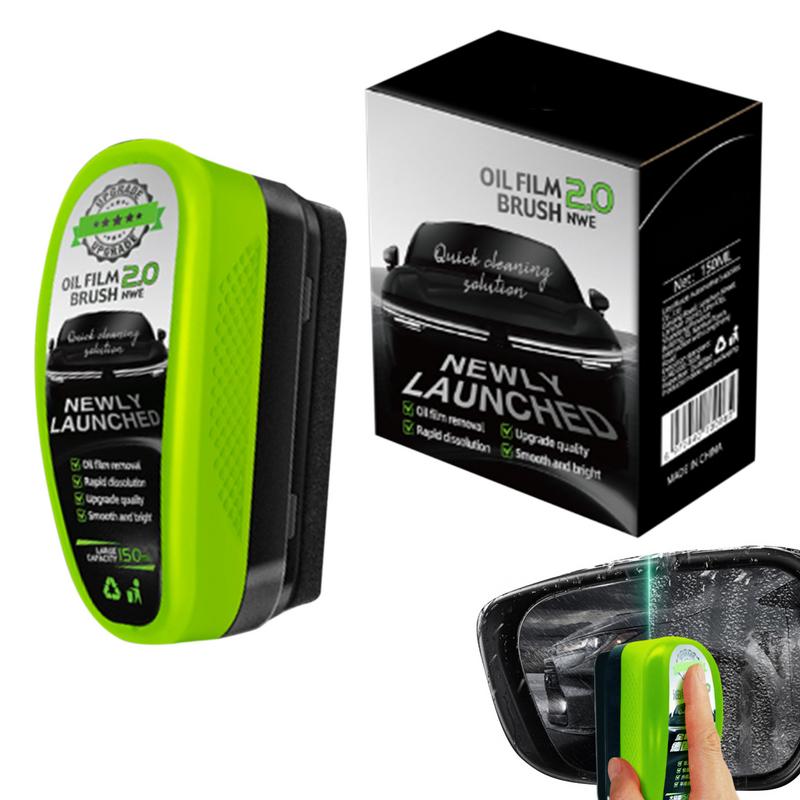 Car Cleaning Brush - 防曇ガラスクリーニングブラシ、ガラス油膜除去剤、車のウィンドウクリーナーボード、強力なフロントガラス汚れ除去剤、150ml