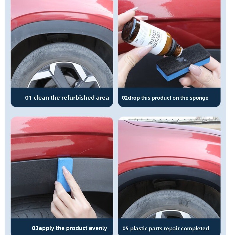 Trim Restorer Plastic - 新しい耐久性のあるクリスタルコーティング、再生コーティング、防水プラスチック修復剤、電気メッキトリム修復剤、自動車ケア用