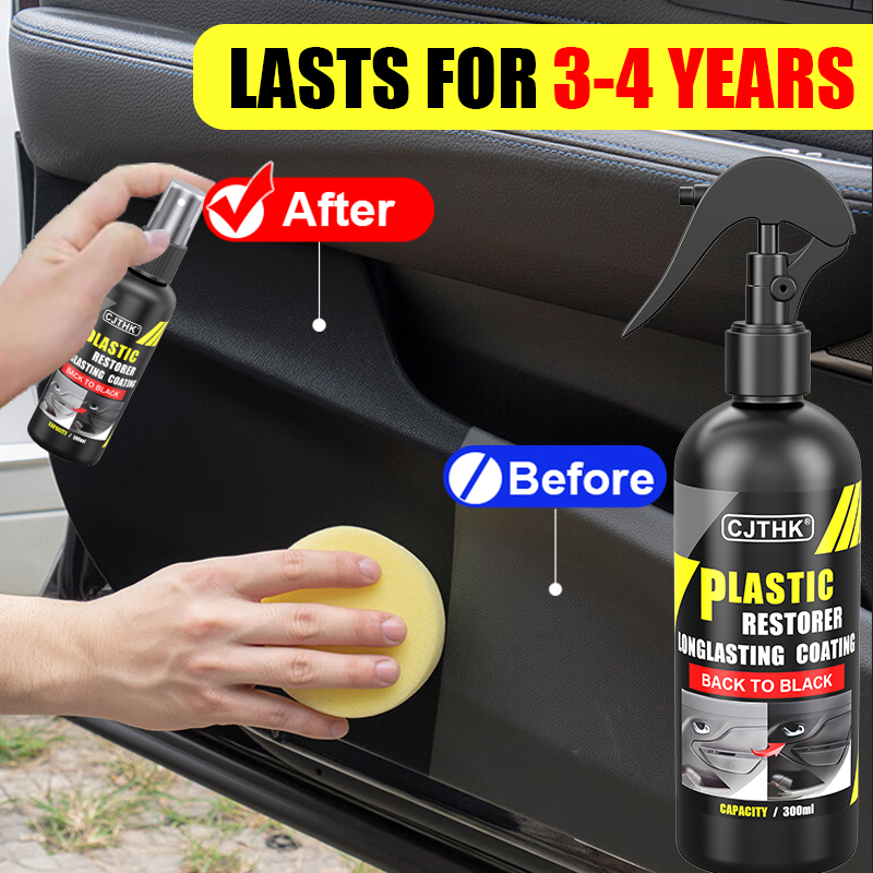 Trim Restorer Plastic - 車のプラスチック修復剤バックトゥブラックグロスプラスチックリノベーター長期的なコーティング革修復自動研磨クリーニング製品