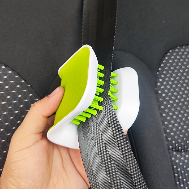 Seat Cleaner Fabric - 車内シートベルトクリーニングブラシ専用ツール両面U字折りたたみトレイスポンジダイヤモンドブラシシートベルトハンドガード