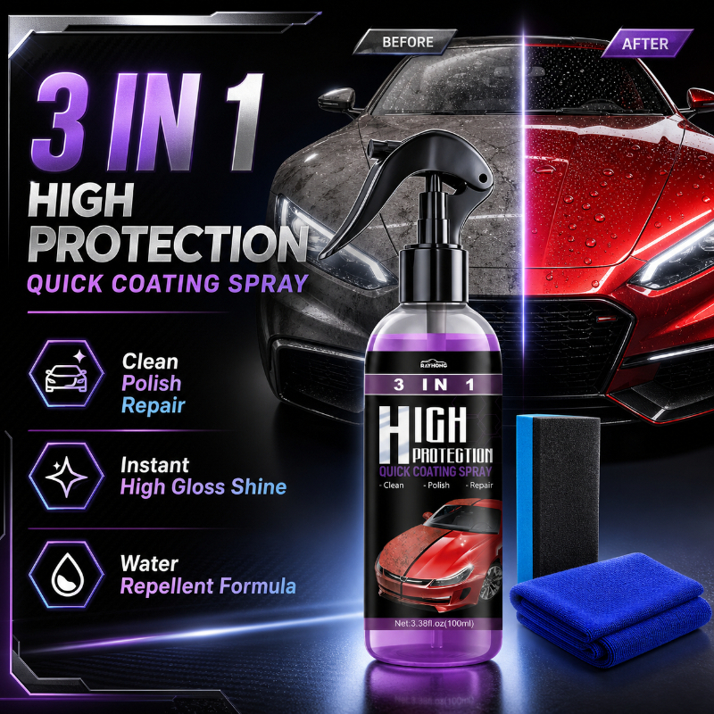 Car Wax Ceramic Coating - 3 IN 1 車のセラミックコーティングスプレーナノクリスタル疎水層高保護カーワックス研磨自動車ボディ傷修復 100 ミリリットル