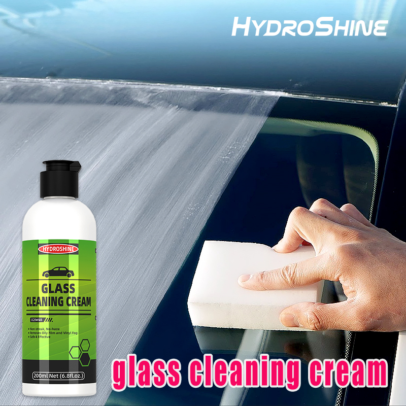 Glass Cleaner Streak - ハイドロシャイン 車用ガラス油膜除去クリーム ウィンドスクリーンクリーナー 滲みなし油膜除去クリーム 汚れ除去 オートディテール