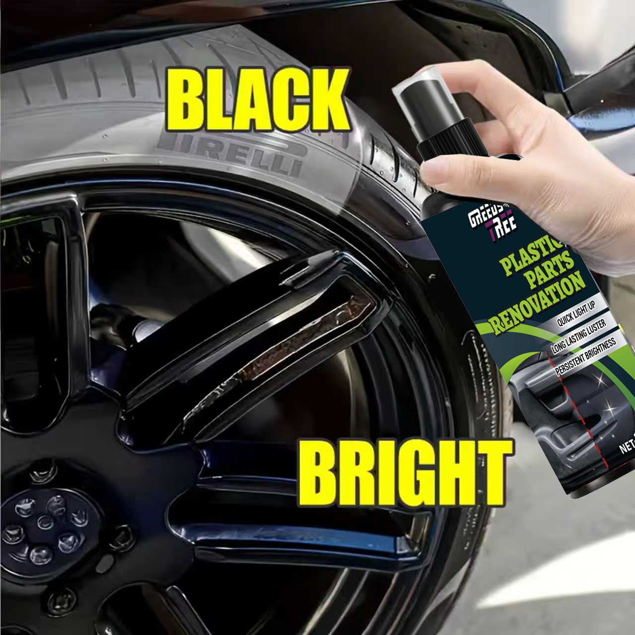 Trim Restorer Plastic - タイヤシャイン＆プラスチック修復ペースト - キズ/酸化を除去、タイヤ/トリムの輝きを復元、UV保護付き、5分で修理