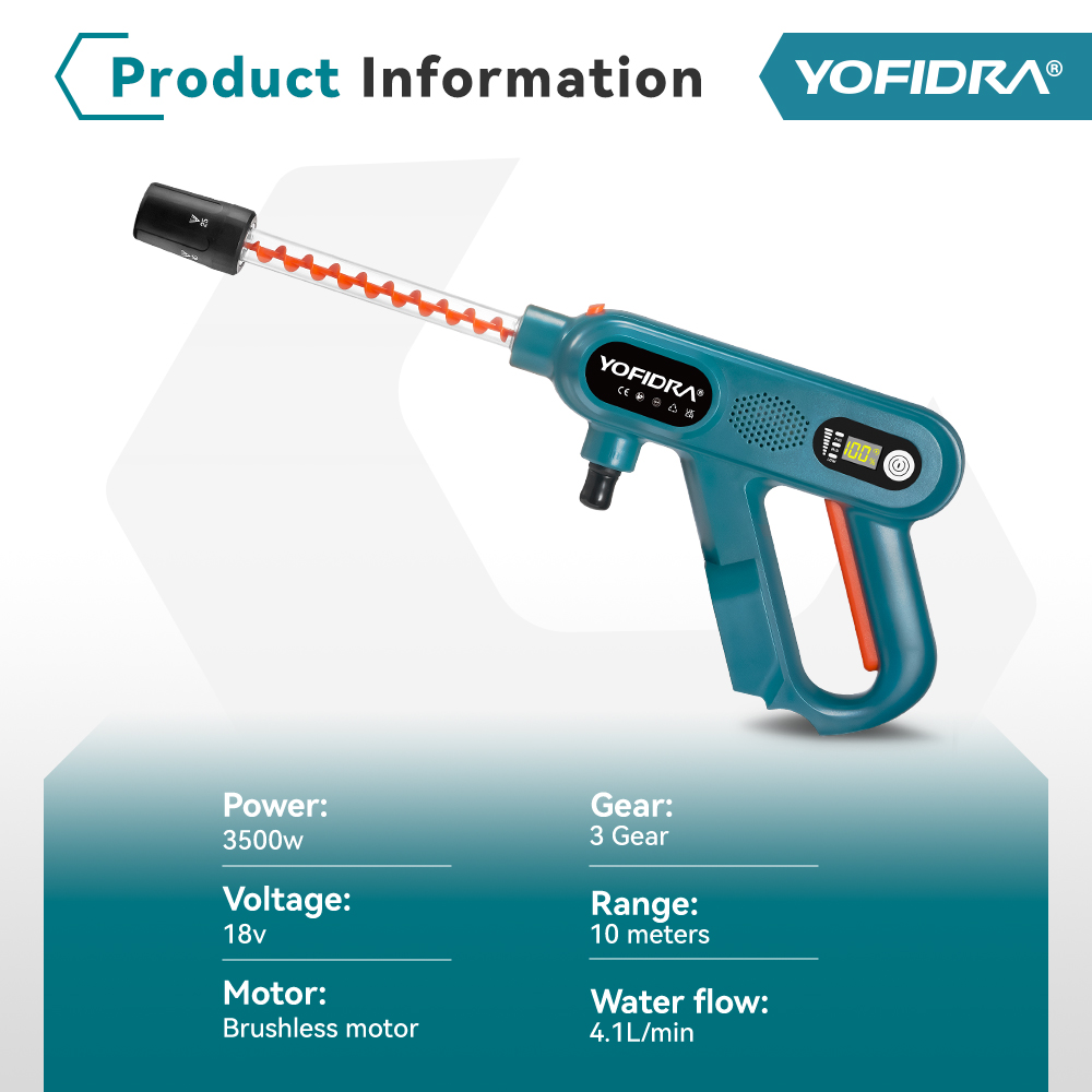 YOFIDRA 3500Wブラシレス高圧洗浄機ガン 220B - Car Shampoo Ph のレビューと価格