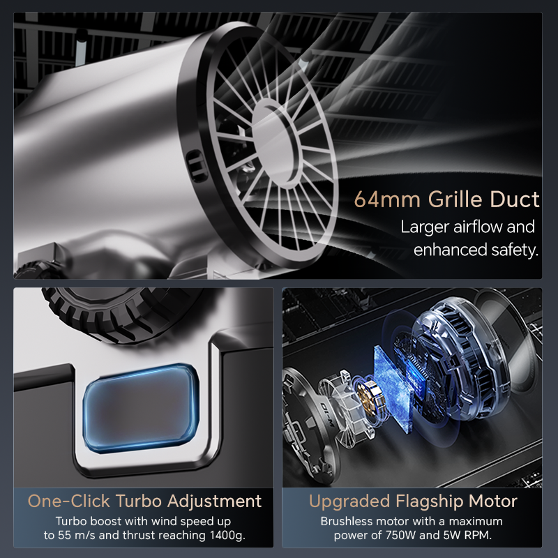 ターボジェットファンマックス 1.4kg推力 750W&64 - Dryer Car Blower のレビューと価格