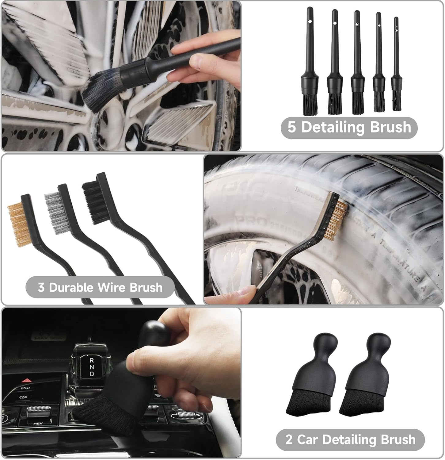 カーディテーリングキット、36点入りプロ仕様車内・車外ホイー - Interior Detailing Kit のレビューと価格