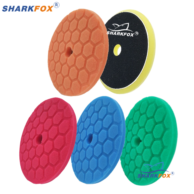 Sharkfox-車のバフ研磨パッド,電気六角スポンジ,バッ - Polish Pad Set Buffer のレビューと価格