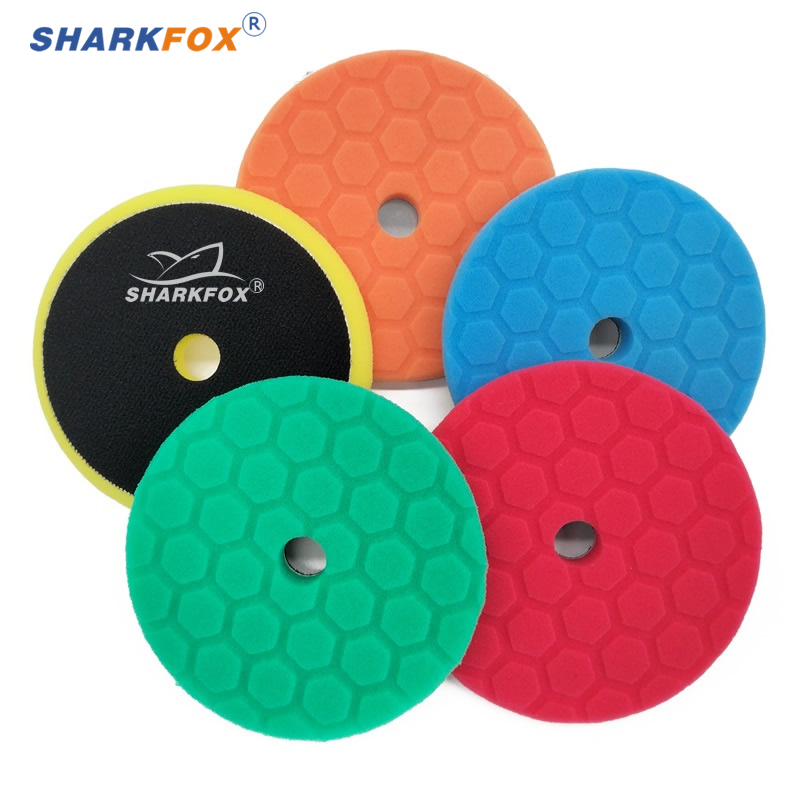 Sharkfox-車のバフ研磨パッド,電気六角スポンジ,バッ - Polish Pad Set Buffer のレビューと価格