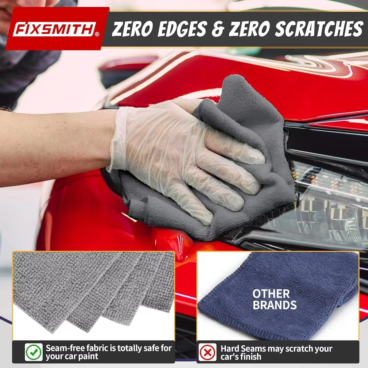 再利用可能な厚みのあるマイクロファイバークリーニングクロス糸 - Microfiber Towel Detailing のレビューと価格