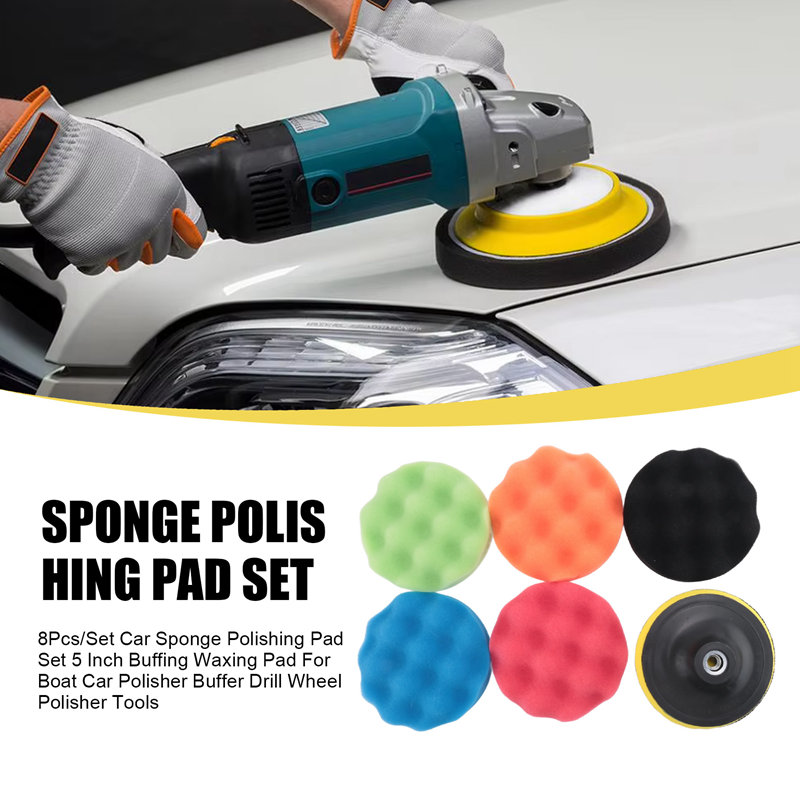 ABJA-8 ピース/セット車スポンジ研磨パッドセット 5  - Polish Pad Set Buffer のレビューと価格