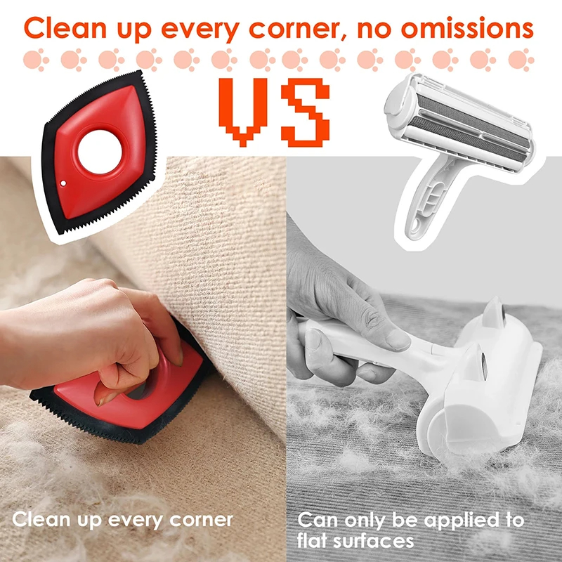 4 モードペットの毛リムーバーコームブラシ犬猫の毛ディテール - Seat Cleaner Fabric のレビューと価格