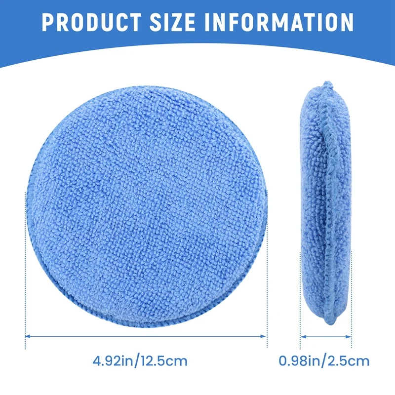 5 インチマイクロファイバーワックスアプリケーター超ソフトワ - Wax Applicator Pad のレビューと価格