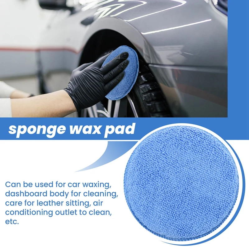 5 インチマイクロファイバーワックスアプリケーター超ソフトワ - Wax Applicator Pad のレビューと価格