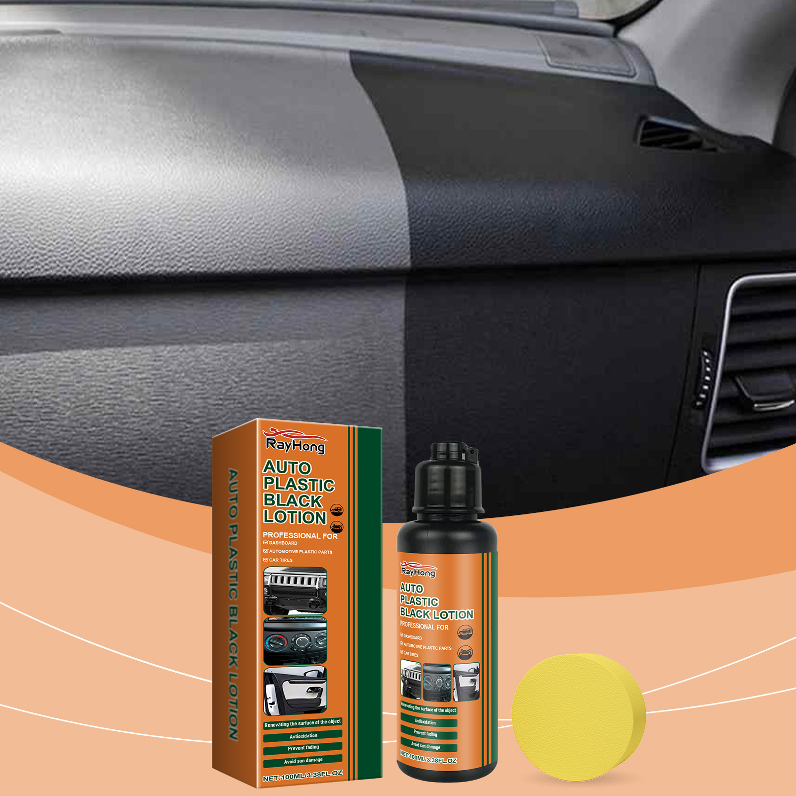 車のプラスチック部品用レストアローション、色褪せたトリムをリ - Trim Restorer Plastic のレビューと価格