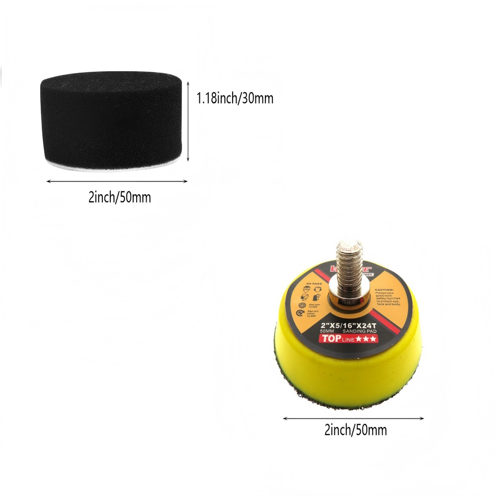 2インチ50mm車用研磨ディスクキット16個入り、アダプター - Polish Pad Set Buffer のレビューと価格
