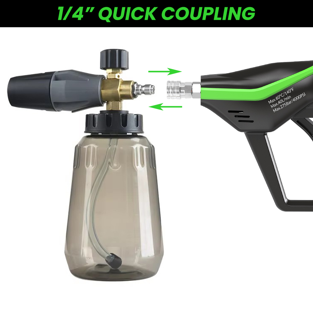 高圧洗浄機アクセサリー 1/4インチクイックコネクトスプレー - Pressure Washer Foam Gun のレビューと価格