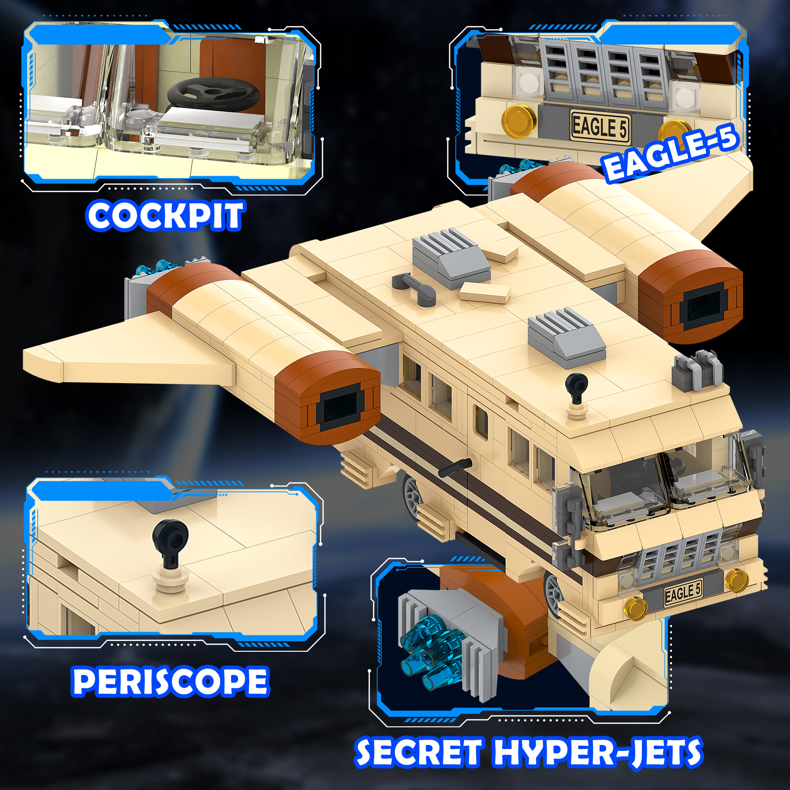 スペースボールズ イーグル5 ビルディングブロックセット - - Interior Detailing Kit のレビューと価格