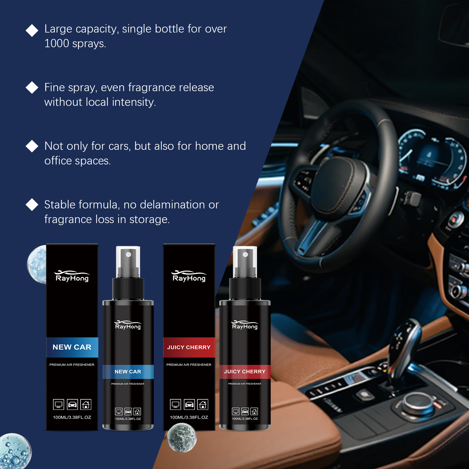 車用芳香剤 消臭スプレー 長持ちする車内消臭剤 天然携帯用空 - Odor Eliminator Car のレビューと価格