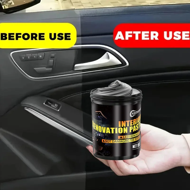 黒色車内磨きワックス プラスチック再生 タイヤ保護 黄ばみ防 - Leather Cleaner Interior のレビューと価格