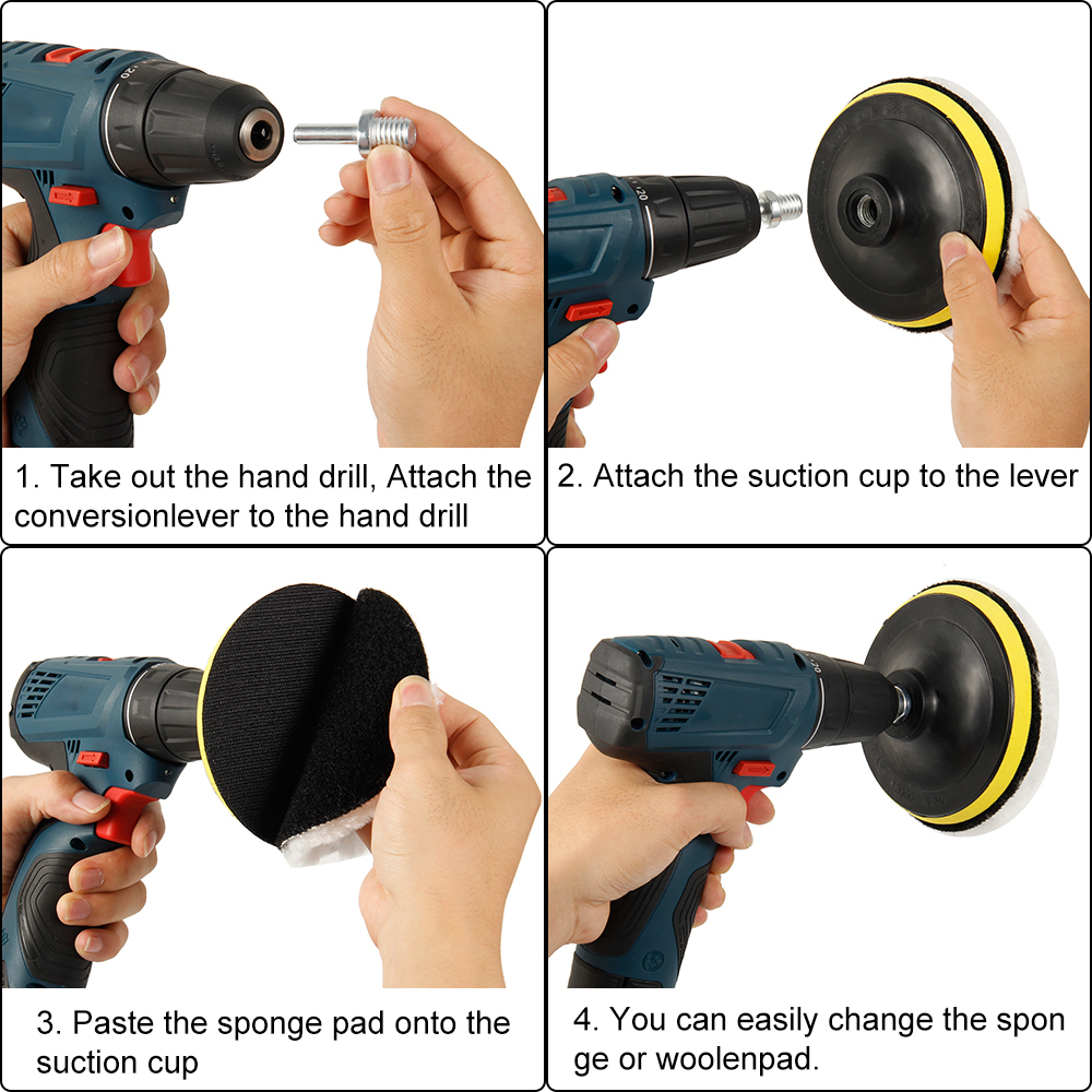 5個セット 車磨きパッド 6インチ ウールバフ研磨パッドキッ - Polish Pad Set Buffer のレビューと価格