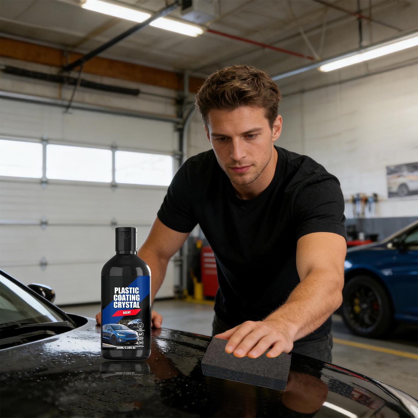 車用ブラックトリム修復剤 100ml、内装外装プラスチック用 - Trim Restorer Plastic のレビューと価格