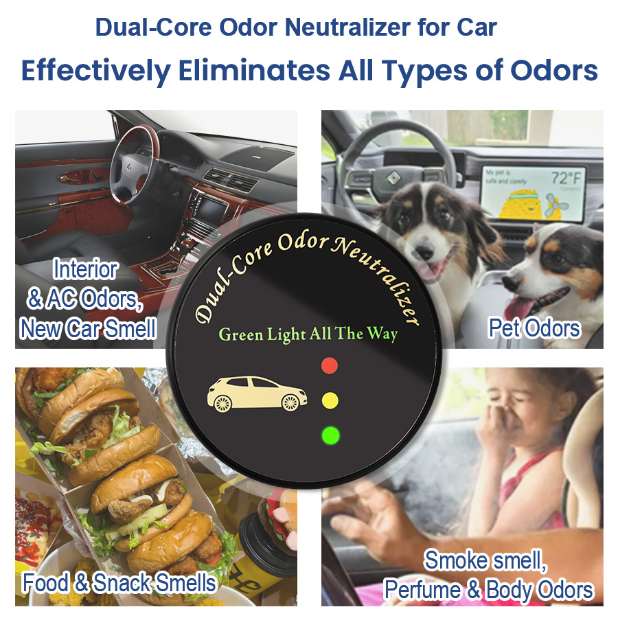 車用空気清浄機、フィルターレスUSBプラグアンドプレイ自動起 - Odor Eliminator Car のレビューと価格