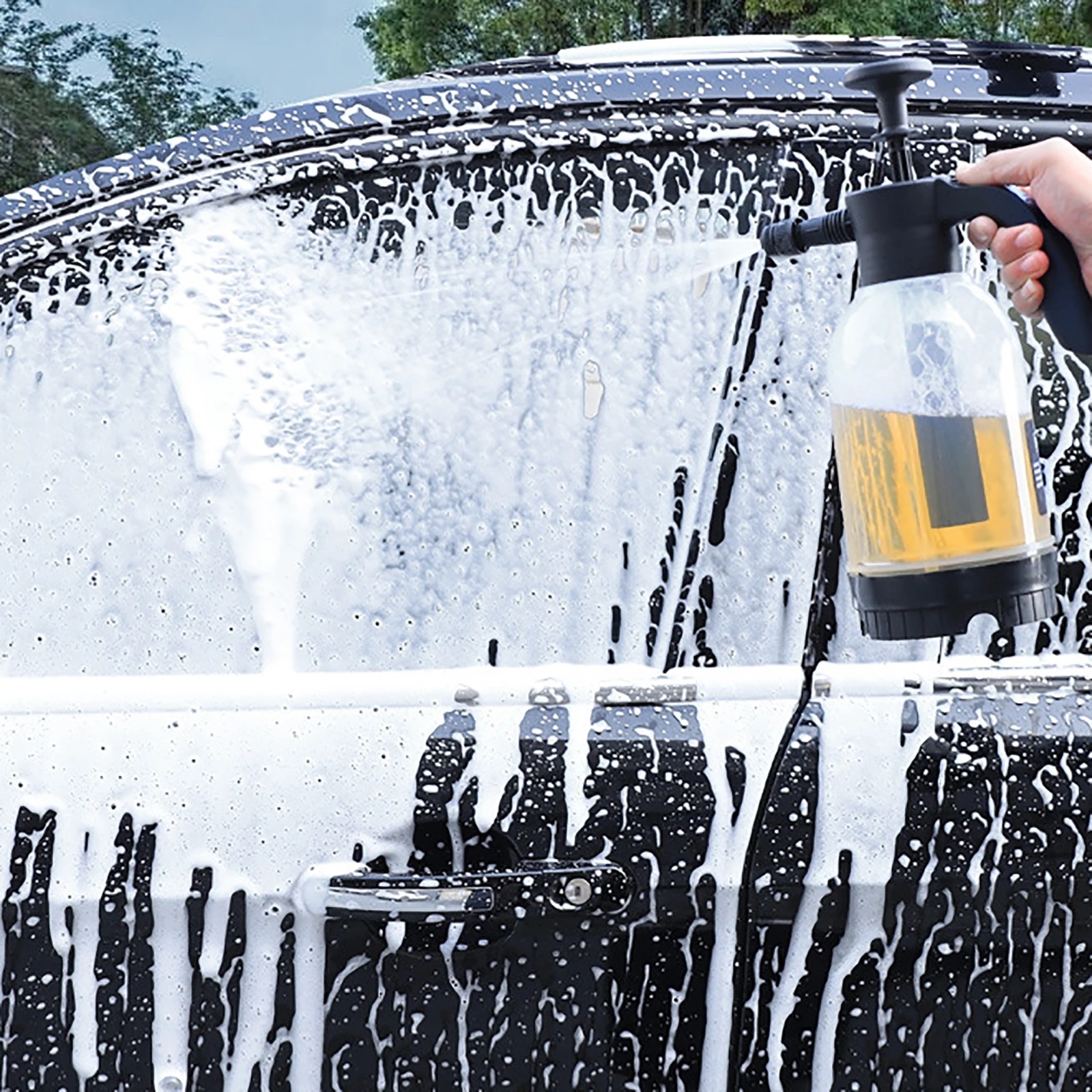 2Lハンドポンプ式フォームスプレーヤー、手動空気圧式フォーム - Foam Cannon Car Wash のレビューと価格