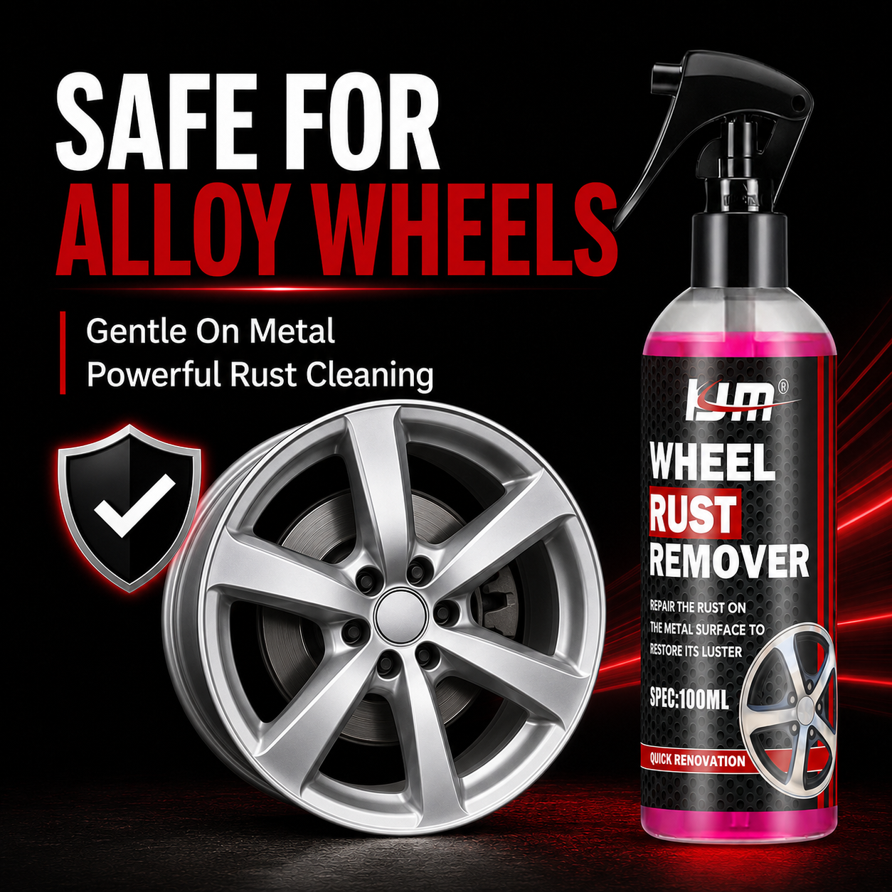 KJMホイールクリーナー 車のリム用 ブレーキダスト 鉄粉  - Wheel Cleaner Alloy のレビューと価格
