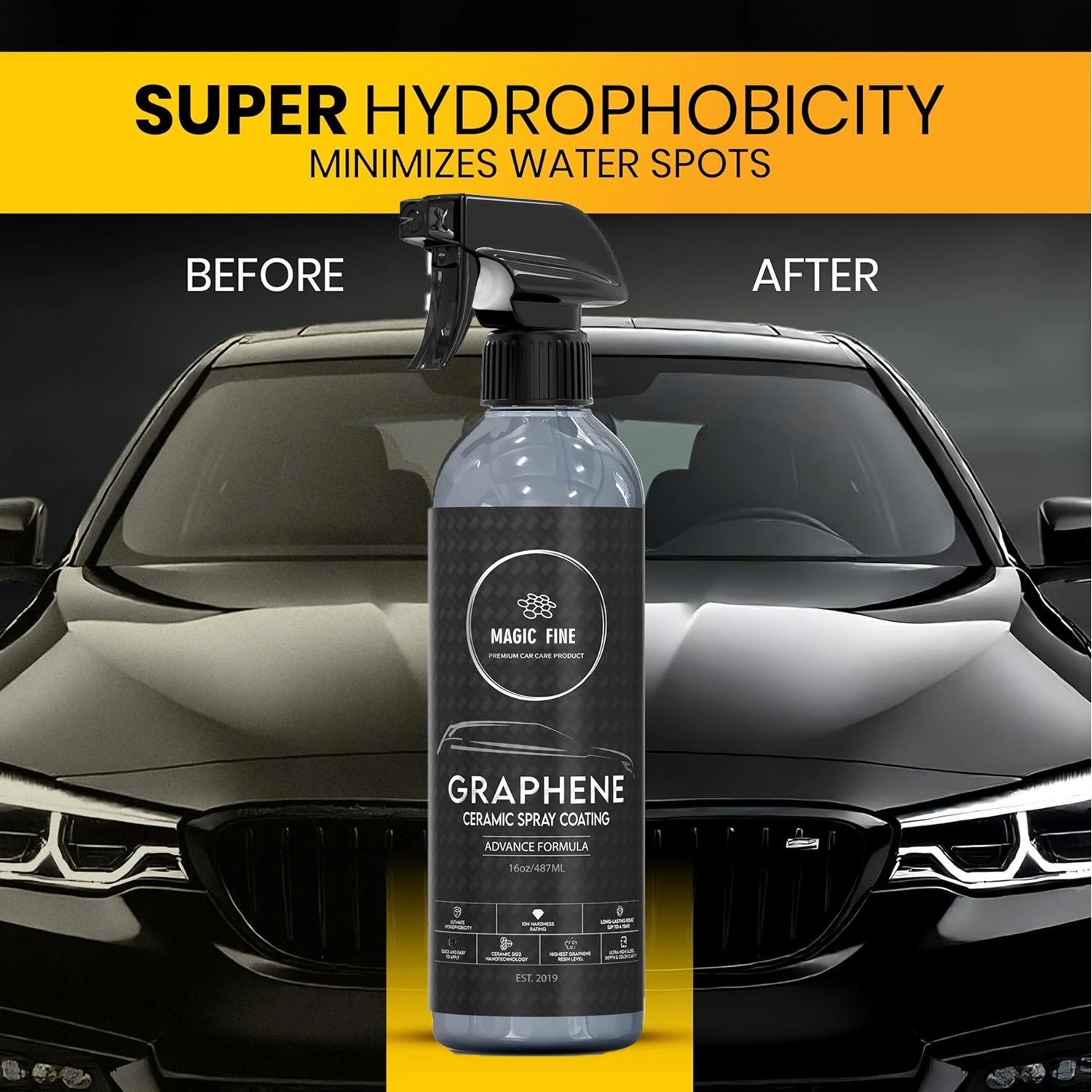 グラフェンセラミックスプレーコーティング 車やバイクに簡単装 - Car Wax Ceramic Coating のレビューと価格