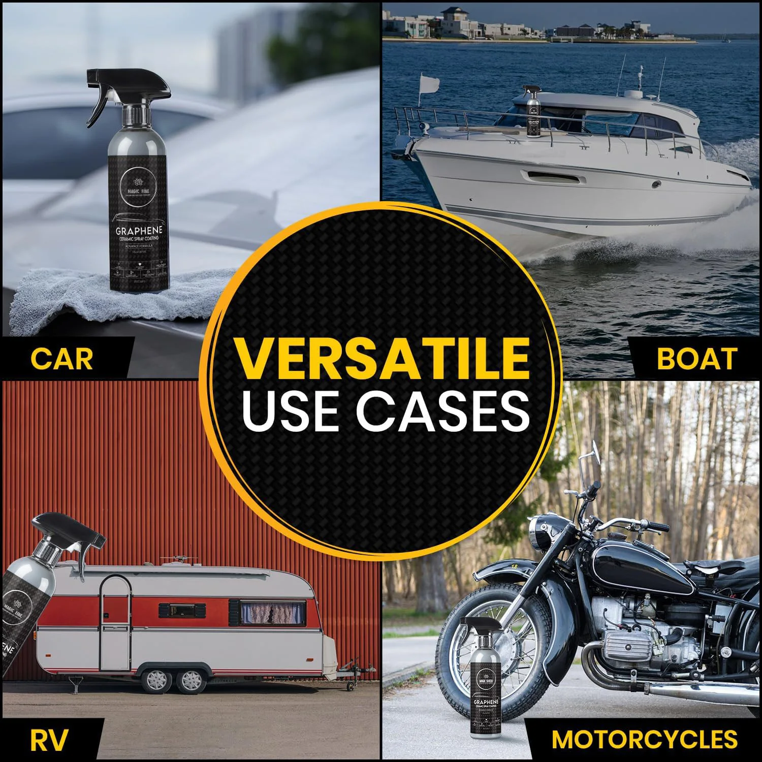 グラフェンセラミックスプレーコーティング 車やバイクに簡単装 - Car Wax Ceramic Coating のレビューと価格