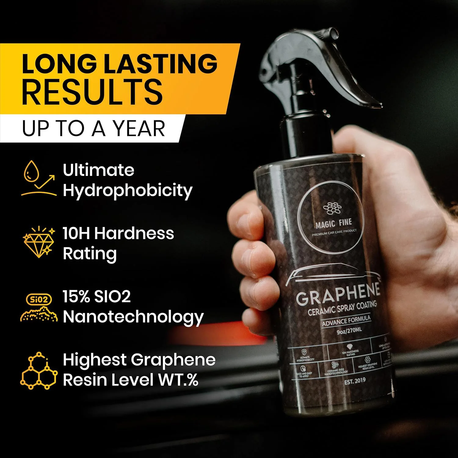 グラフェンセラミックスプレーコーティング 車やバイクに簡単装 - Car Wax Ceramic Coating のレビューと価格