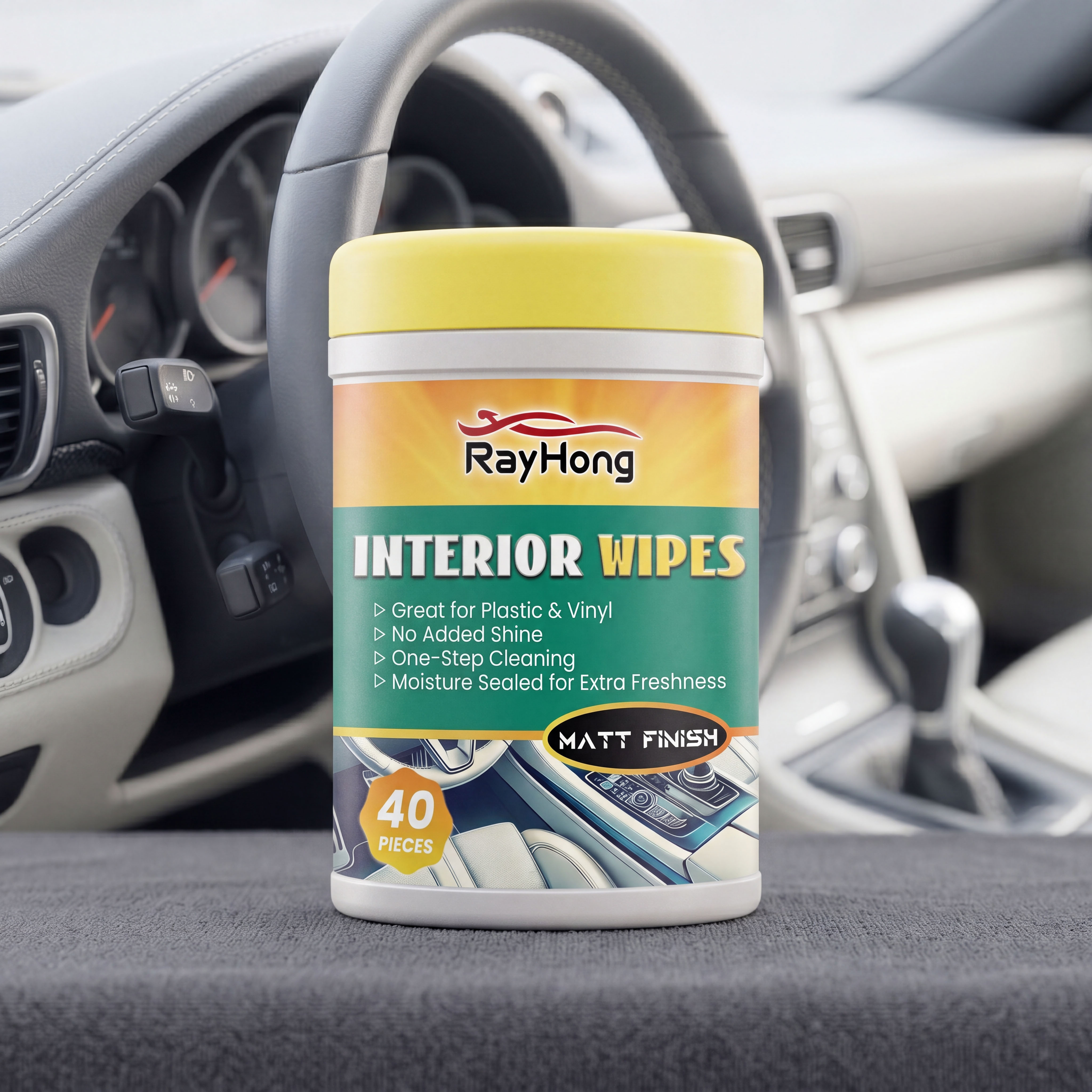 レイホン 車内光沢ワイプ 油汚れ・汚れを除去 老化跡を軽減  - Leather Cleaner Interior のレビューと価格
